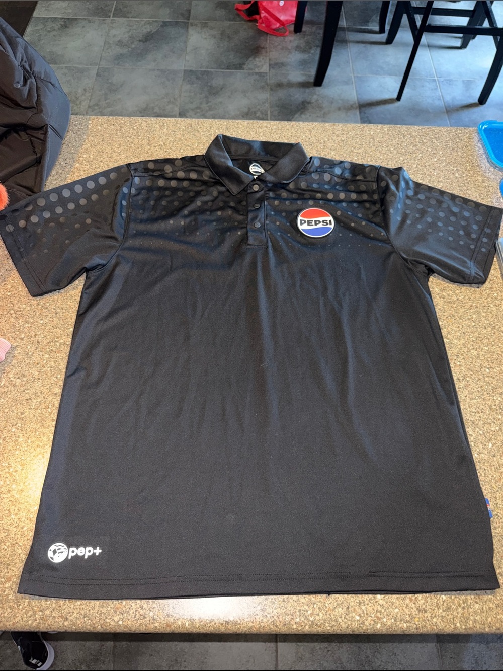 Pepsi pep+ Black Polo Shirt with Logo